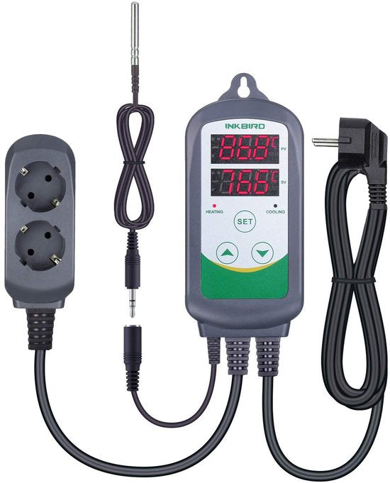 Inkbird ITC-308 Wifi temperatuur controller voor - terrarium - kweekruimte - bier - brouwen - kippen - fokken - thermostaat