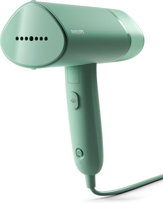 Philips 3000 series Kledingstomer - warm in 30 seconden - 20g./min Continu stoom - Geen kans op brandplekken - 100 ml. - compact en opvouwbaar - incl. reistas - Groen - STH3010/70