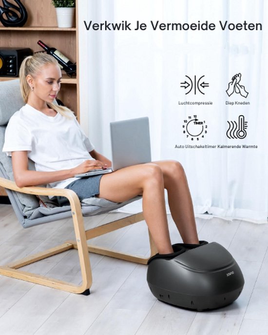 RENPHO® Voetmassage Apparaat - Voetenbankje - Voetenbad - Voetmassage - Voetmassage Bad Electrisch - Voetmassage Apparaat Bloedsomloop - Massage Kussen - Voetmassage Apparaat Neuropathie
