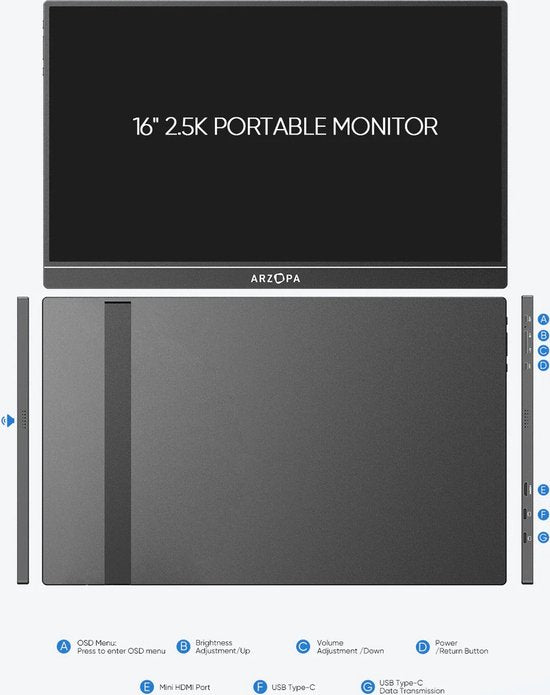 Arzopa - Z1RC - 2K Portable Monitor