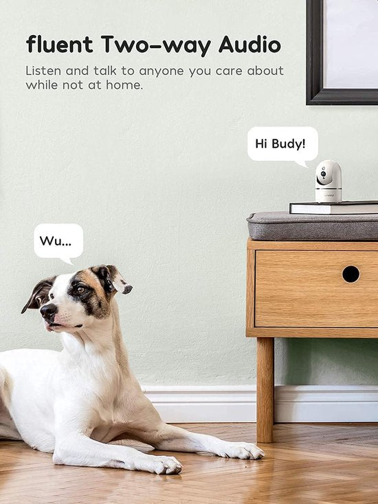 Winees Baby Surveillance Camera, 1080P WiFi Surveillance Camera, Indoor IP Camera with Two-Way Audio and Night Vision, Surveillance Camera, Support Motion Detection, App Control with Alexa, Google Home