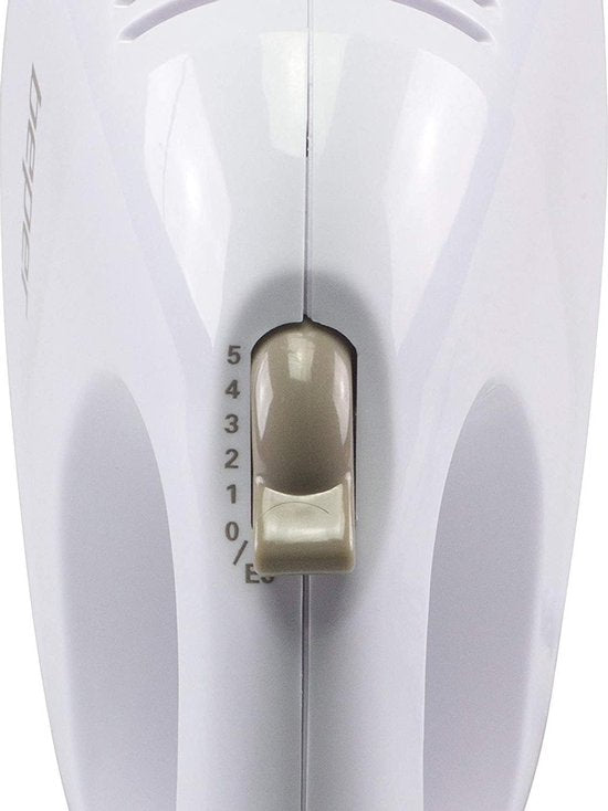 Beper BP.304 elektrische handmixer en roerder, 150 W, 70 decibel, ABS / chroomstaal, 5 snelheden - wit