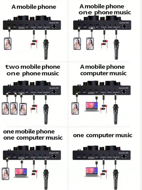 S&E V8 BM800 Live Streaming & Opname Set – Complete Studio Kit voor Podcasts, Karaoke & Gaming