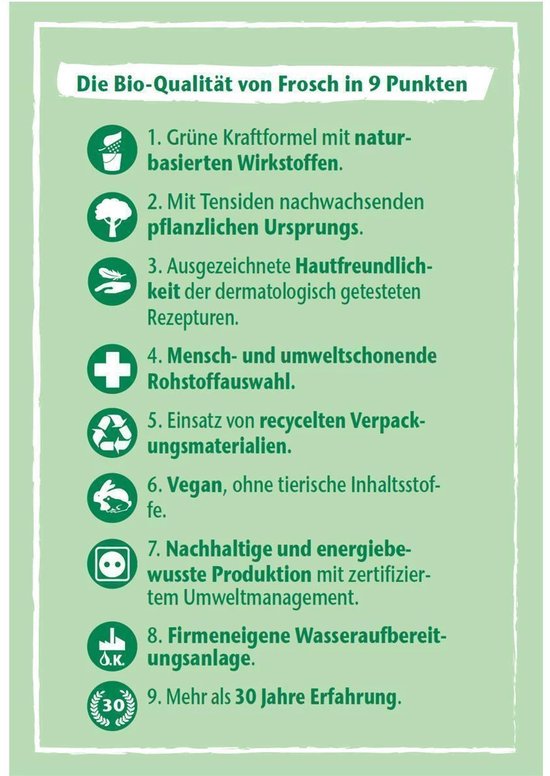 Frosch baby - vloeibaar wasmiddel 1,5L - hypoallegeen - milieuvriendelijk - kamille extracten- ontworpen voor de gevoelige babyhuid