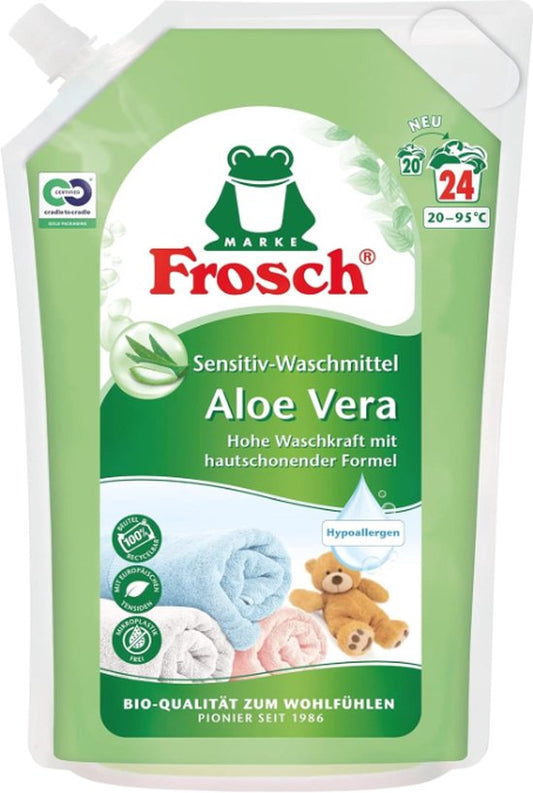 Frosch Wasmiddel Gel - Voor de gevoelige huid - Met Aloë Vera - 1.44L - Hypoallergeen - 24 Wasbeurten