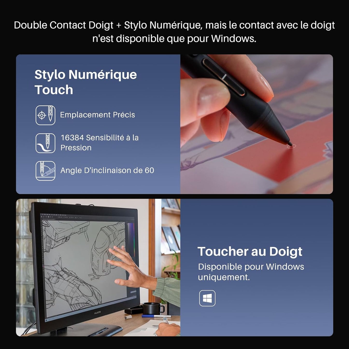 HUION KAMVAS Pro 27 4K UHD Graphics Tablet with Display, PenTech 4.0 Battery-Free Stylus with 2nd Gen Anti-Glare Etched Glass