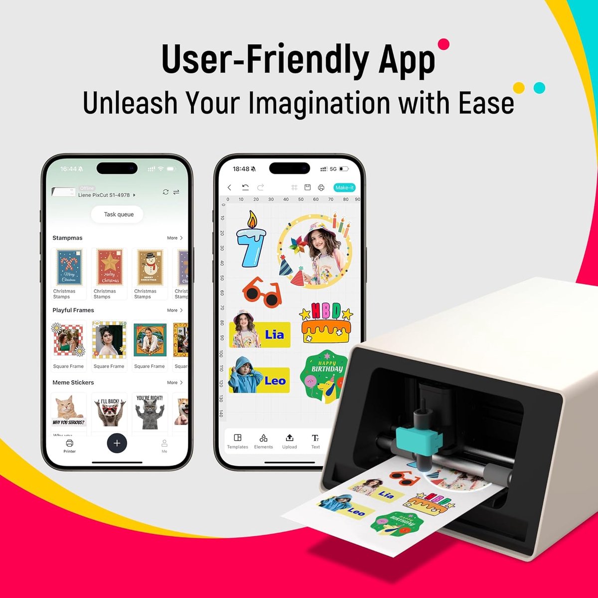 Liene PixCut S1 Fotoprinter – Photo Sticker Printer & Cutter